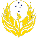 Australian Phoenix CyberOps logo — phoenix rising under the Southern Cross
